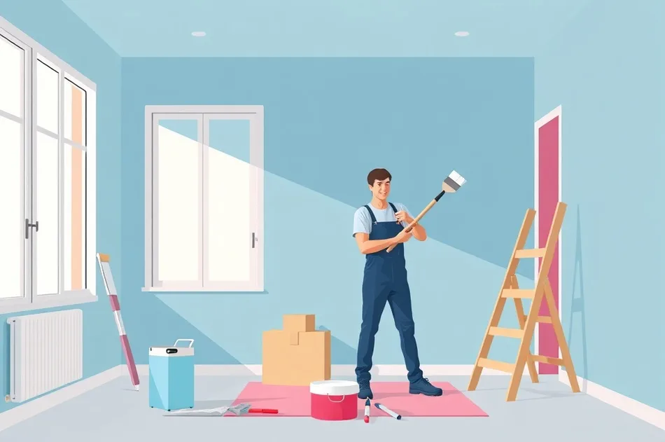 Intérieur rénové après travaux de peinture à Paris